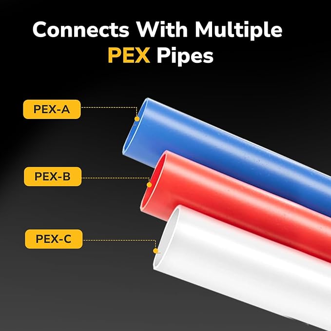 Pex Fittings, 1/2" Female NPT to 1/2" Pex Male Adapter, Heavy-Duty Brass Crimp - Image 6