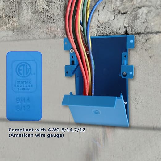 Blue Single Gang Shallow Old Work Box - Image 5
