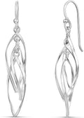 MILLA Teardrop Earrings - Designer Silver Statement Earrings or Gold Dangle Earrings for Women Trendy Upscale Dangly Earrings