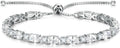 FANCIME Birthstone Tennis Bracelets Sterling Silver Bolo Tennis Bracelets Charm Fine Jewelry Birthday Gifts for Women Mom Wife Her