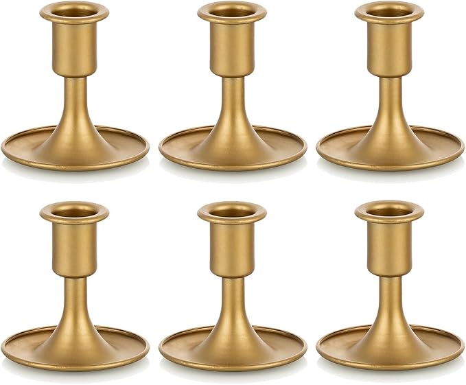 Candlestick Holders Taper Candle Holders, Romadedi Gold Candle Stick Candle by ROMADEDI