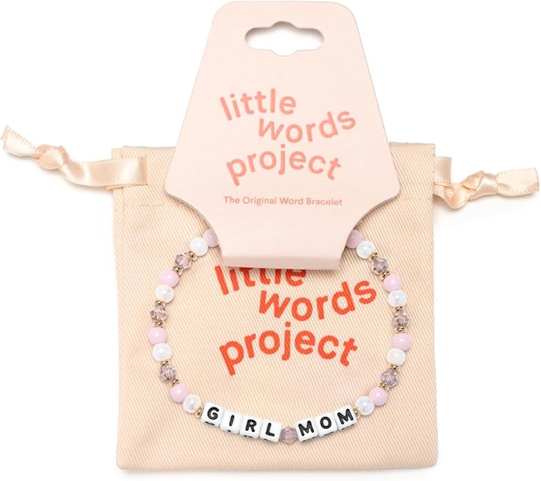Little Words Project Mother's Day Gifts, The Original Word Bracelet, Made with Colorful Beads and Plated Brass Hardware, Handcrafted Design & Positive Message