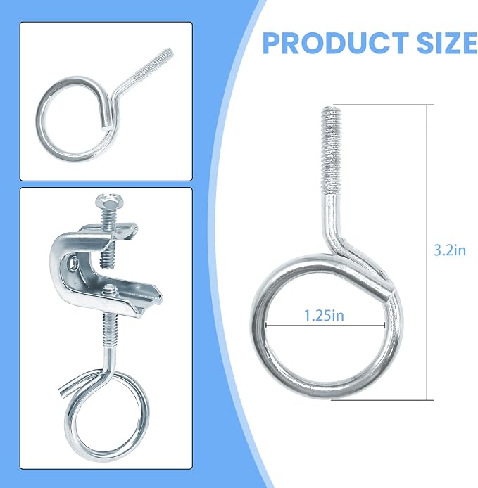 1.25" Bridle Rings 30 PC 1/4"-20 Threaded, Wire Support, Heavy Duty Steel Cable - Image 2