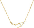 PAVOI 14K Gold Plated Astrology Constellation Horoscope Zodiac Necklace 16-18"