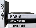4 Pcs Decorative Books | Faux Travel Coffee Table & Shelf Decor | Worldly by PROBENEX-Elevateyourhomedecor