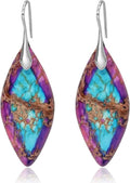Natural Stone Earrings Multishape Dangle Drop Earrings Boho Stone Earring for Women