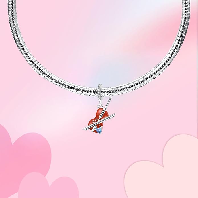 Bible Family Mom Wife Love Heart Dangle Charm 925 Sterling Silver Charms fits Bracelets and Necklace Pendant Bead Charms Jewelry Present for Women Family Friends
