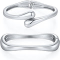 Chunky Gold Bangle Bracelets for Women Trendy 14K Gold Plated Cuff Bracelets Stack, Dainty Bracelet Sets Fashion Jewelry Gift