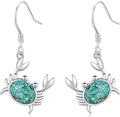 Ocean Earrings 925 Sterling Silver Turquoise Sea Animal Dangle Drop Earrings Beach Themed Jewelry Gifts for Women Girls