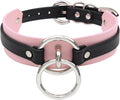 Lookook Fashion O-Ring Faux Leather Choker Necklaces Collar For Womens