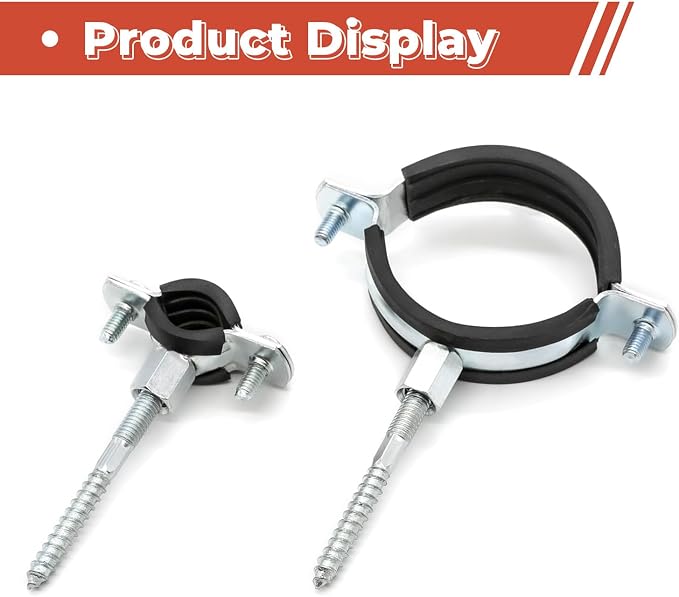 2 Pcs 4.9-5.1 Inch Split Ring Pipe Hanger, 125-130mm Heavy Duty Adjustable Pipe - Image 5