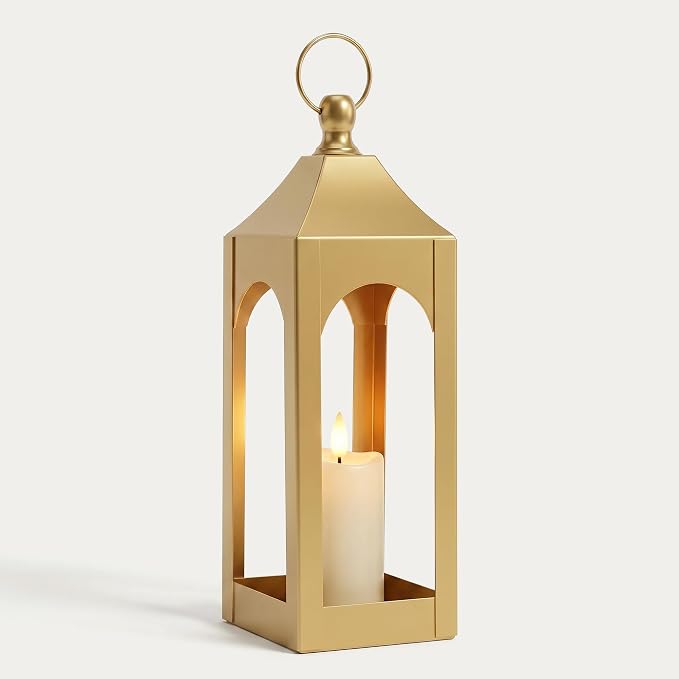 Modern Farmhouse Lantern Decor Metal Decorative Hanging Candle Lanterns | Ideal by SUJUN