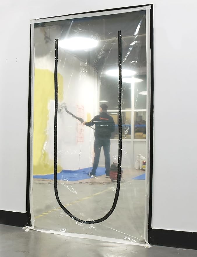 ROLLINGDOG Zippered Dust Barrier Door Heavy Duty Plastic Partition Sheet - Image 6