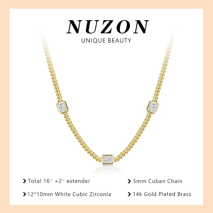 Natural Freshwater Baroque Pearl Necklace 14K Gold Plated Dainty Choker Necklace for Women Girls Snake Chain/Cuban Link/Paperclip/Ball Beaded Chain/Tennis Chain Fashion Jewelry for Gift