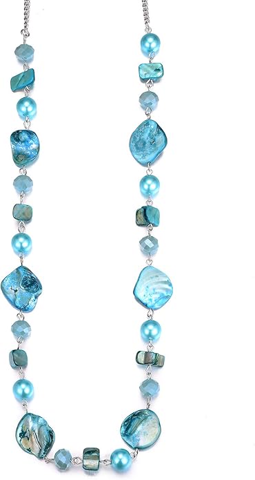 PEARL&CLUB Long Beaded Necklaces For Women - Sweater Chain Fashion Jewelry Necklace Gifts For Women
