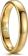 King Ring Tungsten 4/6/8mm Rings – Super Polished Finish Tungsten Bands – Designed in USA