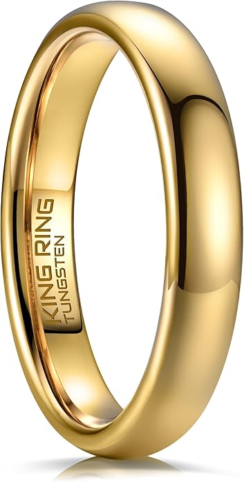 King Ring Tungsten 4/6/8mm Rings – Super Polished Finish Tungsten Bands – Designed in USA