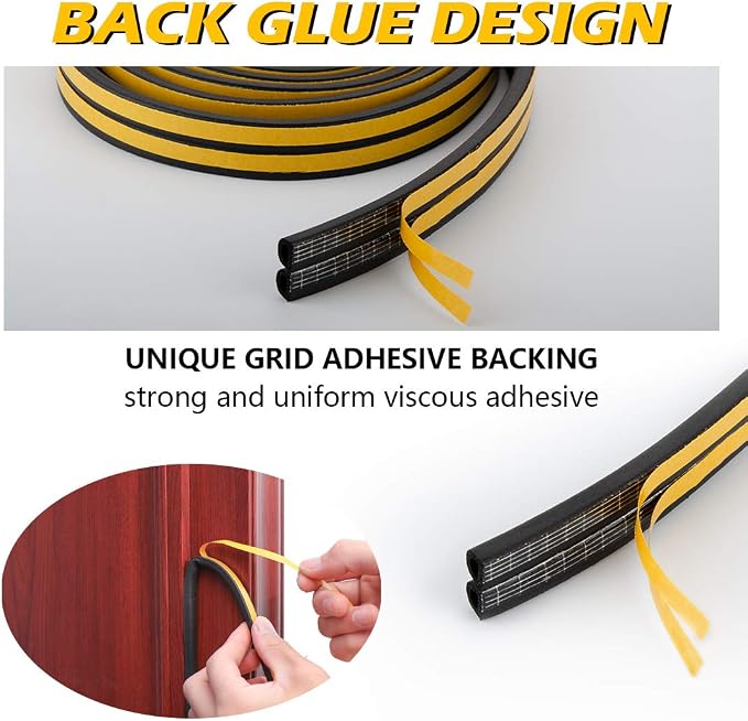 CloudBuyer Door Weather Stripping, Soundproof Insulation Seal Strip - Image 3