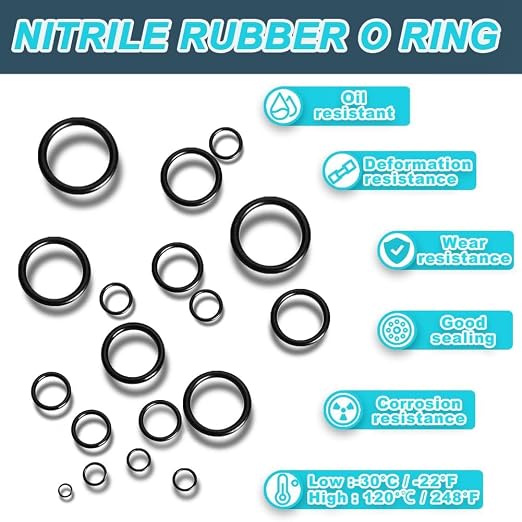 KEZE 335 Pcs Hydraulic O-Ring SAE 900 Series 12 Size Buna-N 70A Inch O Rings - Image 7