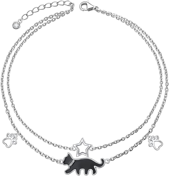 S925 Sterling Silver Anklets Adjustable Beach Foot Ankle Bracelet Jewelry Gifts For Women Girls