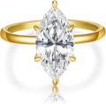 3.5CT Marquise Cut Engagement Ring for Women, Wedding Promise Cubic Zirconia Band, 14K Gold/White Gold Plated Simulated Diamond Rings Size 5-9