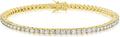 KRKC Tennis Bracelet for Women 14K White Gold Plated, AAAAA+ Classic Cubic Zirconia Bracelet with 2mm-5mm Width, Durable Gold Bracelets Jewelry Christmas Gift, Size 6.5-8 Inches Hypoallergenic