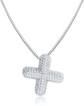 SKQIR Diamond Initial Letter Necklace for Women Bubble Gold Plated Puffy Balloon Alphabet Crystal Zircon Pendant Name Necklace Dainty Charms Trendy Jewelry Gift for Women