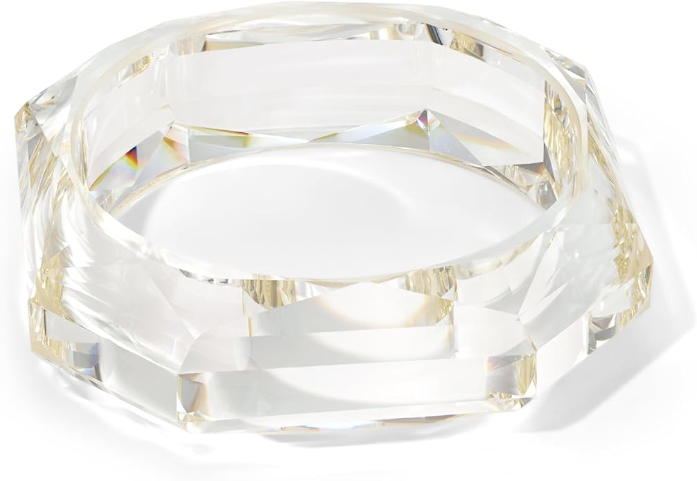 Trendy Acrylic Resin Bangle Bracelet for Women Chunky Transparent Acetate Mottled Plate Bangle Bracelet Statement Jewelry