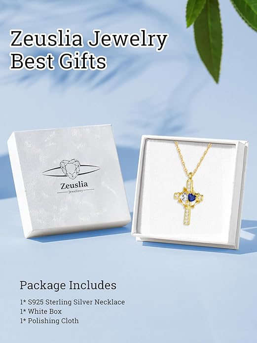 Valentine's Day Gifts for Wife 925 Sterling Silver Double Birthstone Pendant Necklaces I Love You for Always and Forever Necklace Anniversary Birthday Gifts for Wife Girlfriend Mom Her