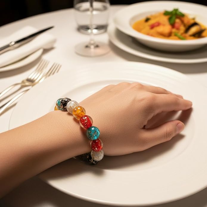 Handmade Glow-in-the-Dark Beaded Bracelet, Luminous Wrist Accessory, Fashion Bracelet for Women, Ideal Gift for Night Events, Parties & Birthdays