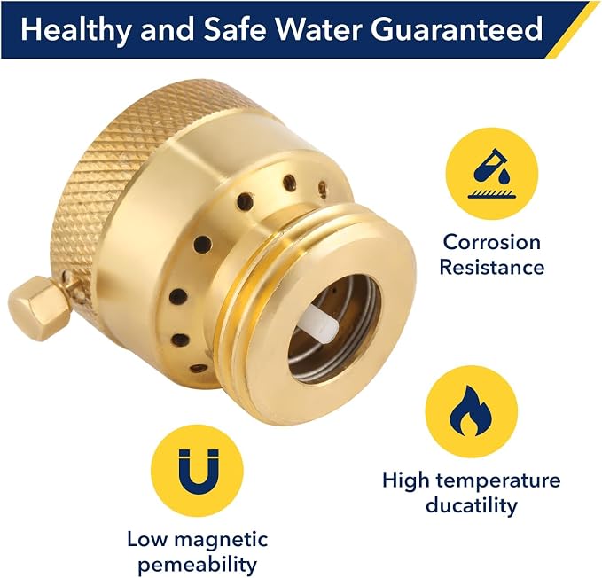 Brass Hose Bib Backflow Preventer 3/4 "FHT x 3/4" MHT, Garden Hose Bib - Image 5
