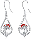 VONALA Flower Earrings for Women 925 Sterling Silver Rose/Lotus/Scottish Thistle/Tulip/Lilac/Mushroom/Pineapple Dangle Drop Earrings Flower Jewelry Gifts for Women Girls Birthday Gifts