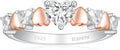 Elspeth 925 Sterling Silver Heart Engagement Ring for Women Heart Cut Cubic Zirconia Promise Ring Size 4-10