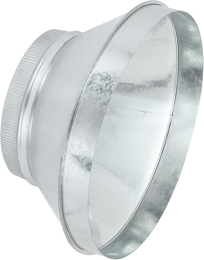 PATIKIL 16 Inch to 10 Inch Duct Reducer, Galvanized Steel Round Air Duct by PATIKIL