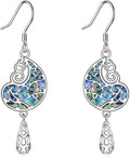 Abalone Shell Dangle Drop Earrings for Women 925 Sterling Silver Filigree Bohemian Earrings Jewelry Gift