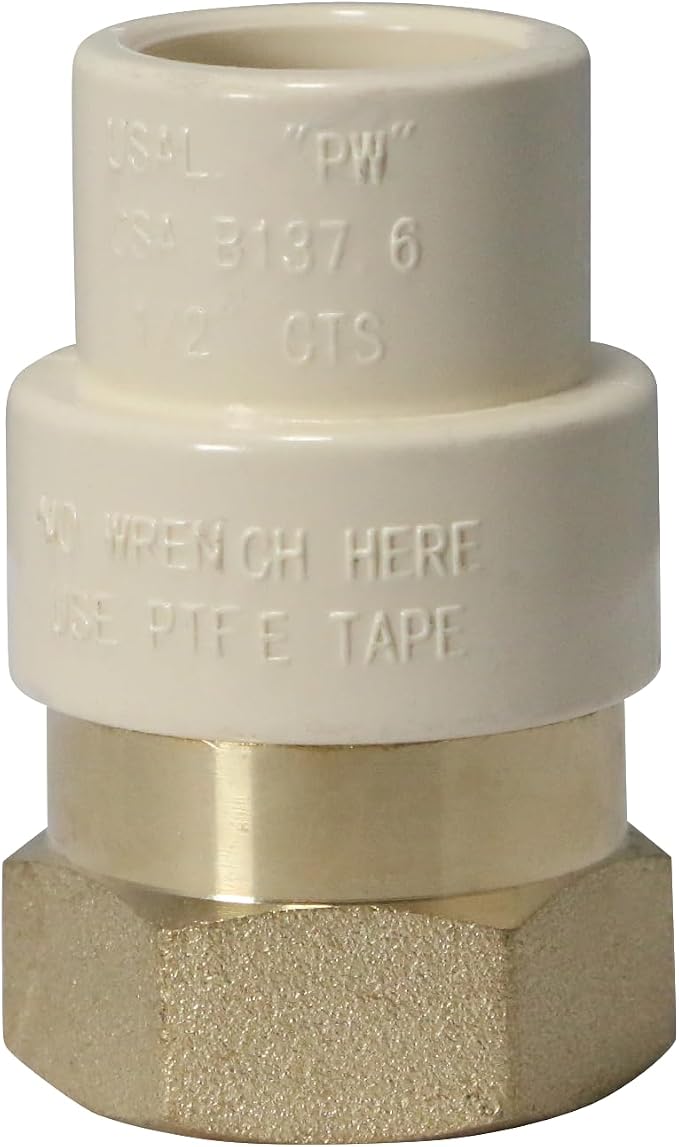 10 Pack XFITTING 1/2" Female CPVC Adapter, FNPT CPVC Coupling - Image 2