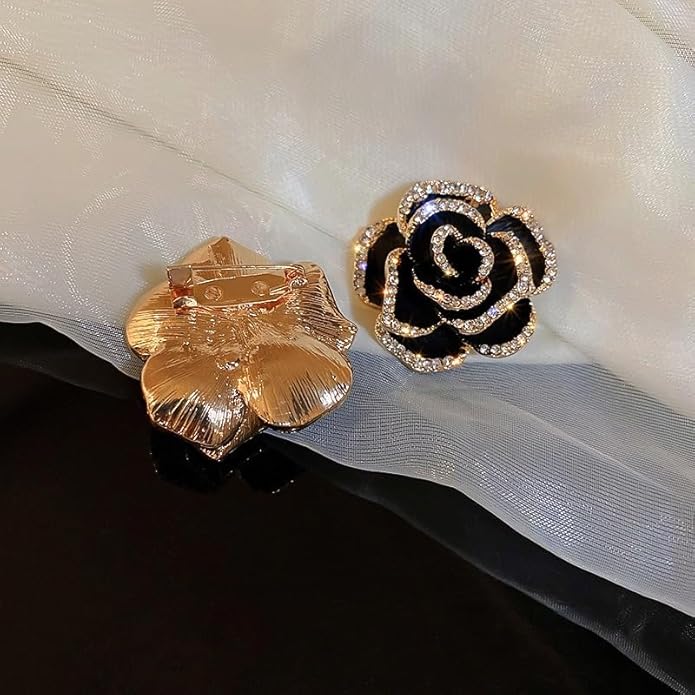 Flower Brooch for Women Rhinestone Flower Brooch Pins Floral Brooches Jewelry Gift for Mom Wife