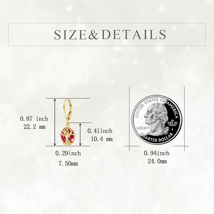 DOVRAN 10K 14K Solid Gold Leverback Earrings for Women Real Yellow Gold Filigree Dangle Earrings Trendy Jewelry Birthday Christmas Gifts for Wife Mom