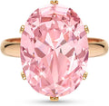Linawe Cubic Zirconia Imitation Diamond Moissanite Rings for Women, 14K Gold/Rose Gold/Silver Adjustable Chunky Ring, Costume Rhinestone Jewelry for Wedding Engagement