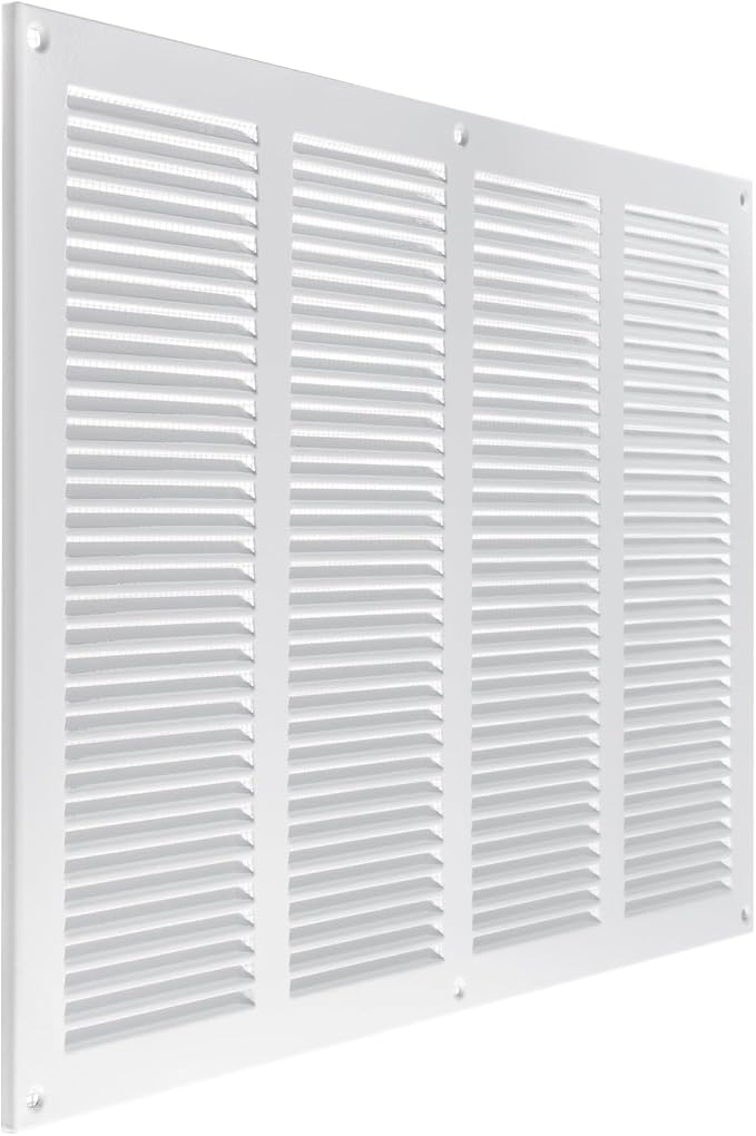 16 x 12 Inch White Galvanized Steel Return Air Register Vent Cover, AC Vent by ECOPROVENT