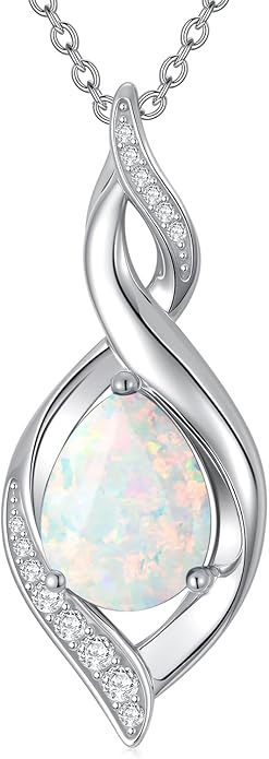 Birthstone Necklace for Women 925 Sterling Silver Infinity Love Jewelry Valentines Day Birthday Gifts for Her Mom Wife Girlfriend