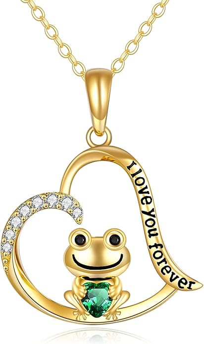 KECHO 14K Gold Animal Pendant Necklace - Dainty Zodiac & Pet Inspired Charm Necklace for Women - 16+1+1"