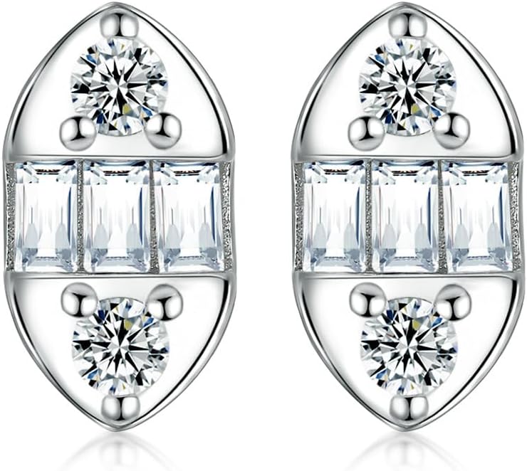 Gemlux 14K Gold Moissanite Ring Stud Earrings Necklace Set, Women's Luxury Three-Piece Jewelry Set, Classic Design for Daily Wear or Special Events