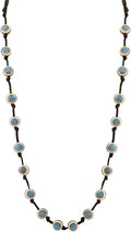 MINACHI Hippie Bohemian Colorful Ceramic Bead Long Strand Necklace, Boho Hippie Beach Summer Statement Jewelry Gift for Women