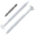 WenSilon 1/4" x3-1/4 White Concrete Screw Anchor White Flat Head by Wensilon
