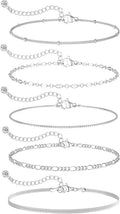 MBW Gold Bracelets for Women Trendy, Dainty 14K Gold Plated Bracelet Stack Beaded Chain Bracelet Set Thin Small Cute Paperclip Bracelets Fashion Waterproof Jewelry Gift Gold Accessories for Women