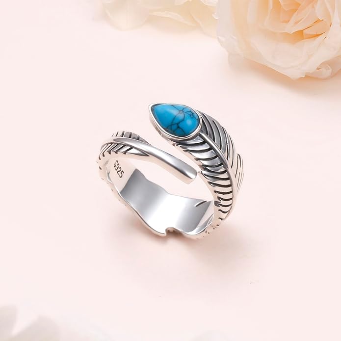 Hamsa Hand of Fatima Lotus Evil Eye/Love Heart/Butterfly/Rose Spoon Adjustable Open Rings 925 Sterling Silver Statement Ring Jewelry Gifts for Women