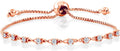 Gem Stone King Round Gemstone Birthstone Tennis Bracelet For Women | 925 Sterling Silver | 2.5MM Round | Fits Up To 9 Inch Wrist | Adjustable Bolo Bracelet For Women | Easy-On Easy-Off