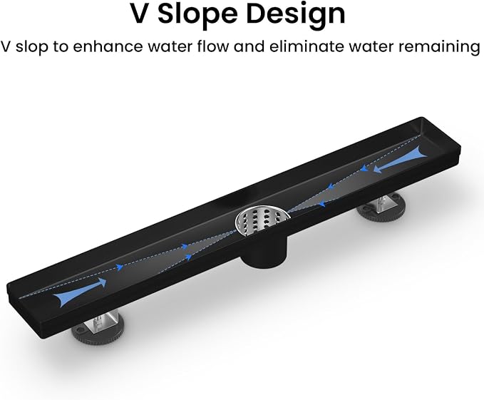 EXF Linear Shower Drain 36 Inch Matte Black - Image 2