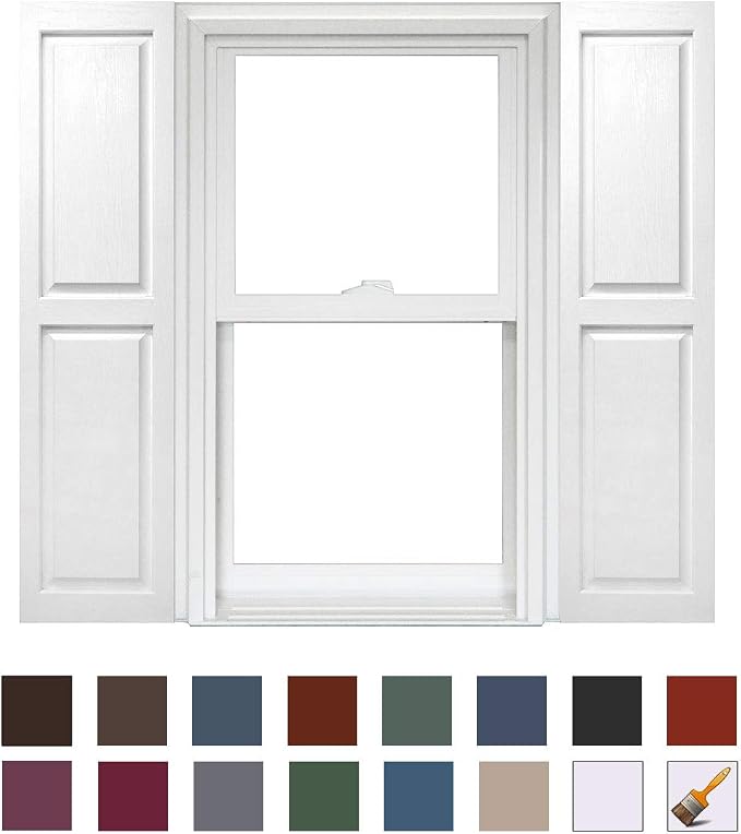 Polaris Homeside Raised Panel Vinyl Shutters 14-1/2in. x 59in. - Image 2